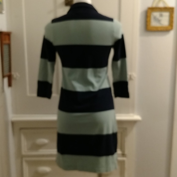 Gap green/blue striped dress Sz S - Picture 3 of 6